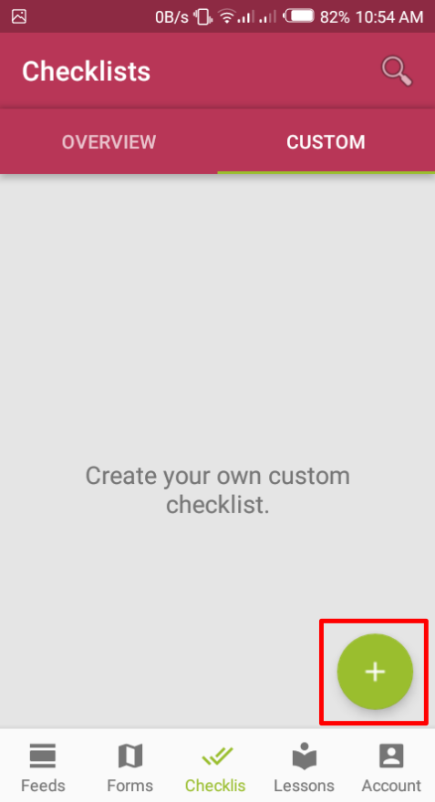 Add custom checklist button