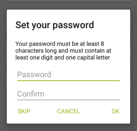 Set password setting box